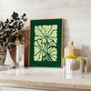 space Yoga Positive Poster green gray hues wall art thoughtful gift mesmerizing print tranquility decor unique artwork sizes A4 20×28 A0