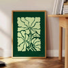 space Yoga Positive Poster green gray hues wall art thoughtful gift mesmerizing print tranquility decor unique artwork sizes A4 20×28 A0