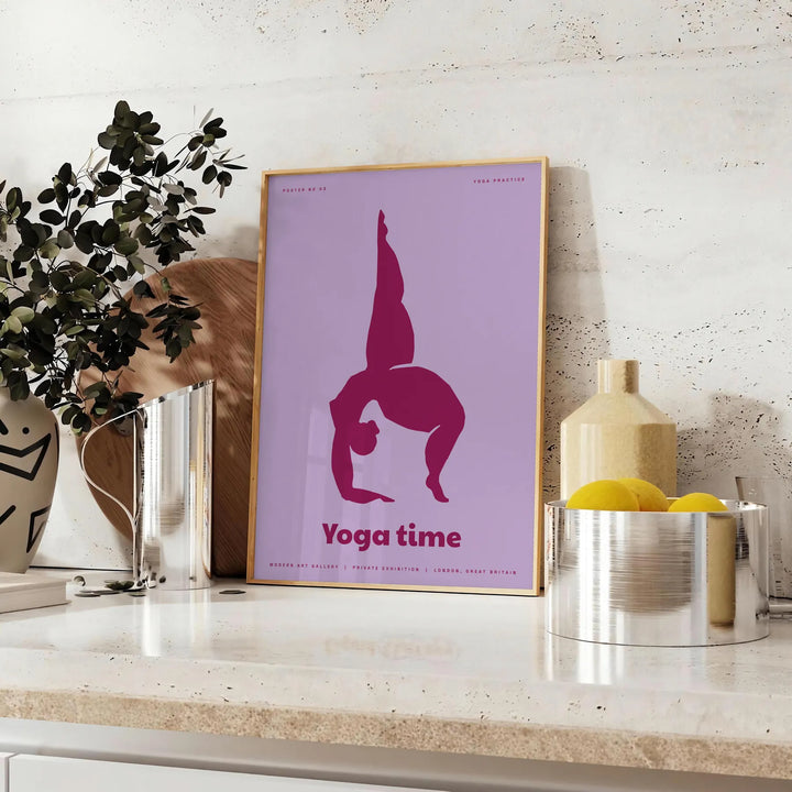 Yoga Time Wall Print Travel Poster High Quality Frame Premium Print Home Decor Color