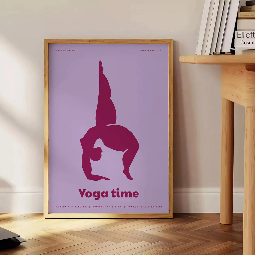 Yoga Time Wall Print Travel Poster High Quality Frame Premium Print Home Decor Color