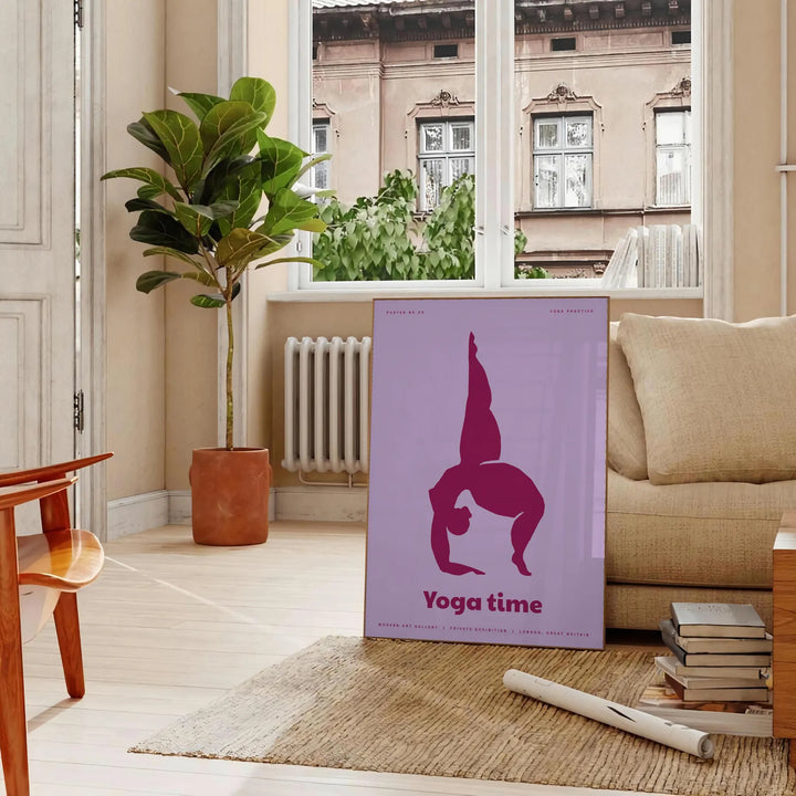 Yoga Time Wall Print Travel Poster High Quality Frame Premium Print Home Decor Color