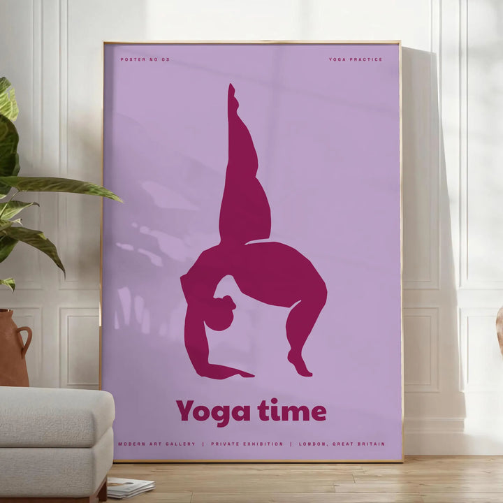 Yoga Time Wall Print Travel Poster High Quality Frame Premium Print Home Decor Color