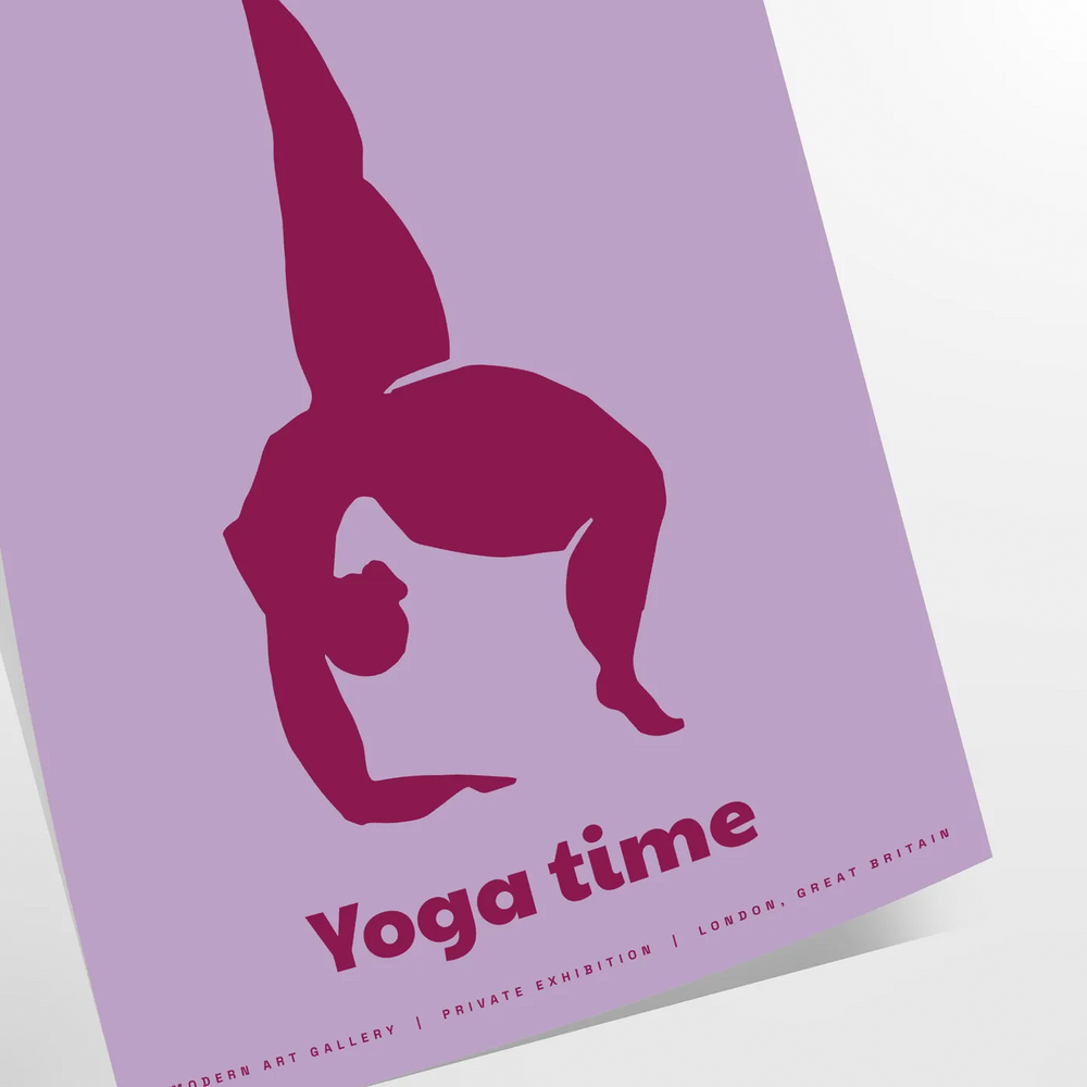 Yoga Time Wall Print Travel Poster High Quality Frame Premium Print Home Decor Color