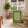 space serene yoga poster green tones captivating wall art perfect mindfulness enthusiasts ideal gift decor beautiful print available A4 cm A0 sizes