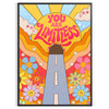 limitless potential vibrant You Are groovy art poster warm yellow orange hues captivating wall inspiring gift space decor needs