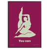 tranquility You Can Yoga poster green pink hues inspiring wall art print perfect gift lovers touch zen room ideal display option available natural form