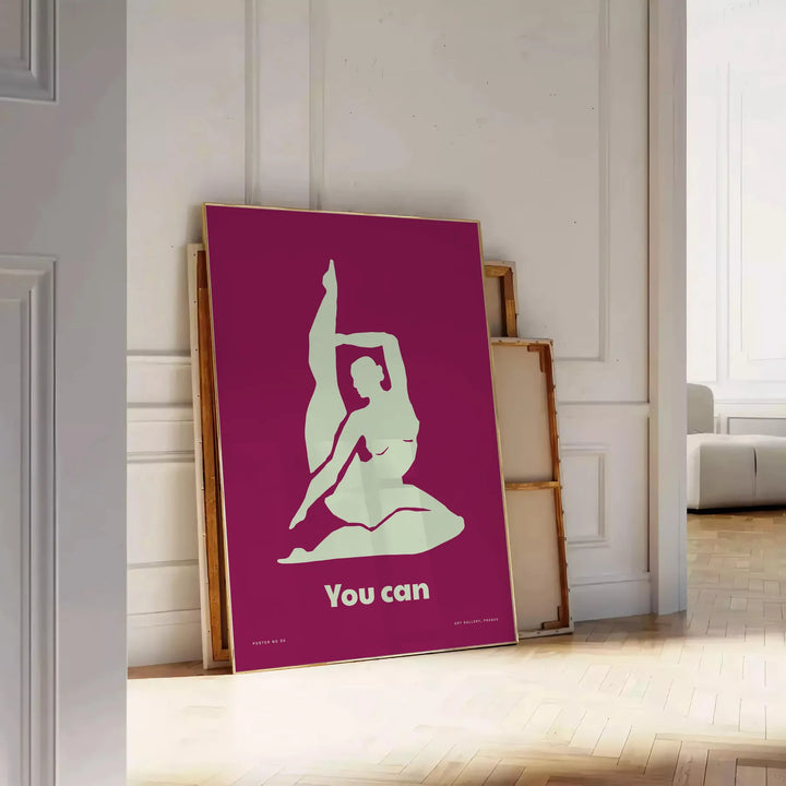 You Can Yoga Poster Travel Poster High Quality Frame Premium Print Home Decor Color