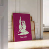 tranquility You Can Yoga poster green pink hues inspiring wall art print perfect gift lovers touch zen room ideal display option available natural form