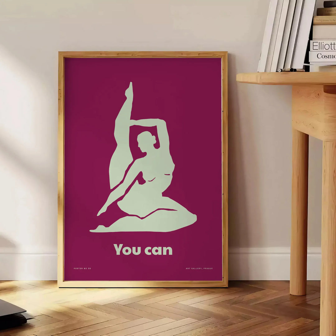 You Can Yoga Poster Travel Poster High Quality Frame Premium Print Home Decor Color