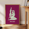tranquility You Can Yoga poster green pink hues inspiring wall art print perfect gift lovers touch zen room ideal display option available natural form
