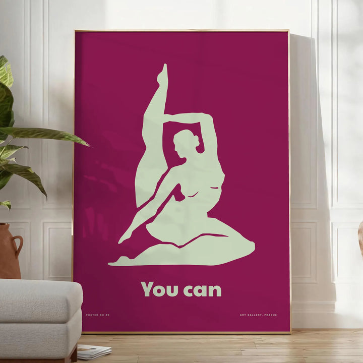 You Can Yoga Poster Travel Poster High Quality Frame Premium Print Home Decor Color