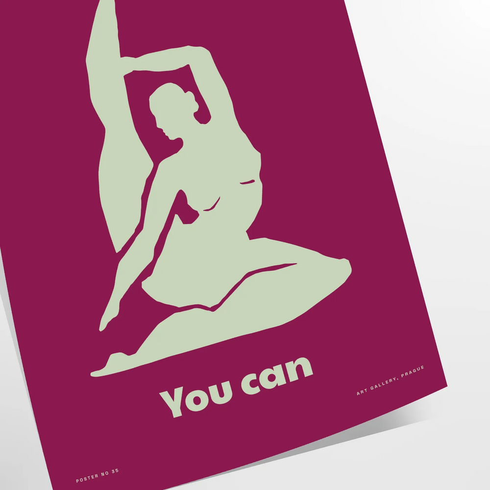 You Can Yoga Poster Travel Poster High Quality Frame Premium Print Home Decor Color