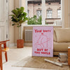 space Your Booty Out This World graphic art poster vibrant orange sleek gray wall unique gift artwork cosmic flair room unframed options style