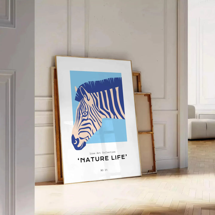 Zebra Animal Art Print Travel Poster High Quality Frame Premium Print Home Decor Color