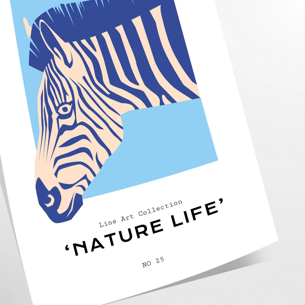 Zebra Animal Art Print Travel Poster High Quality Frame Premium Print Home Decor Color