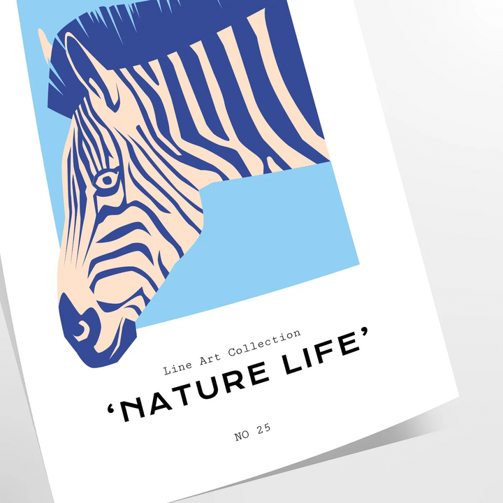 Zebra Animal Art Print Travel Poster High Quality Frame Premium Print Home Decor Color