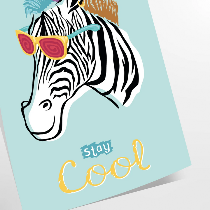 Zebra Animal Print Travel Poster High Quality Frame Premium Print Home Decor Color