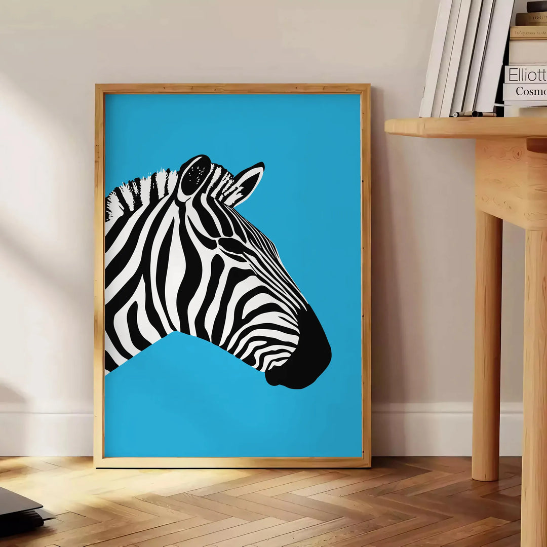 Zebra Animal Wall Print Travel Poster High Quality Frame Premium Print Home Decor Color