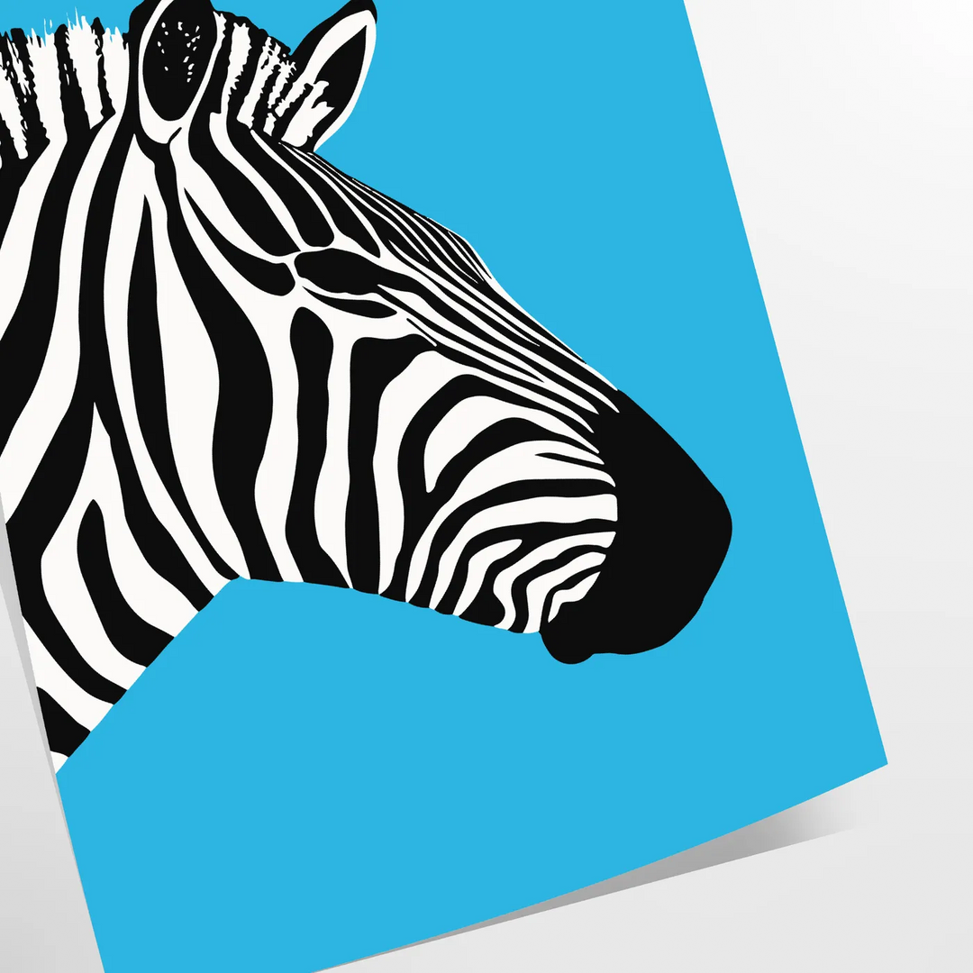 Zebra Animal Wall Print Travel Poster High Quality Frame Premium Print Home Decor Color