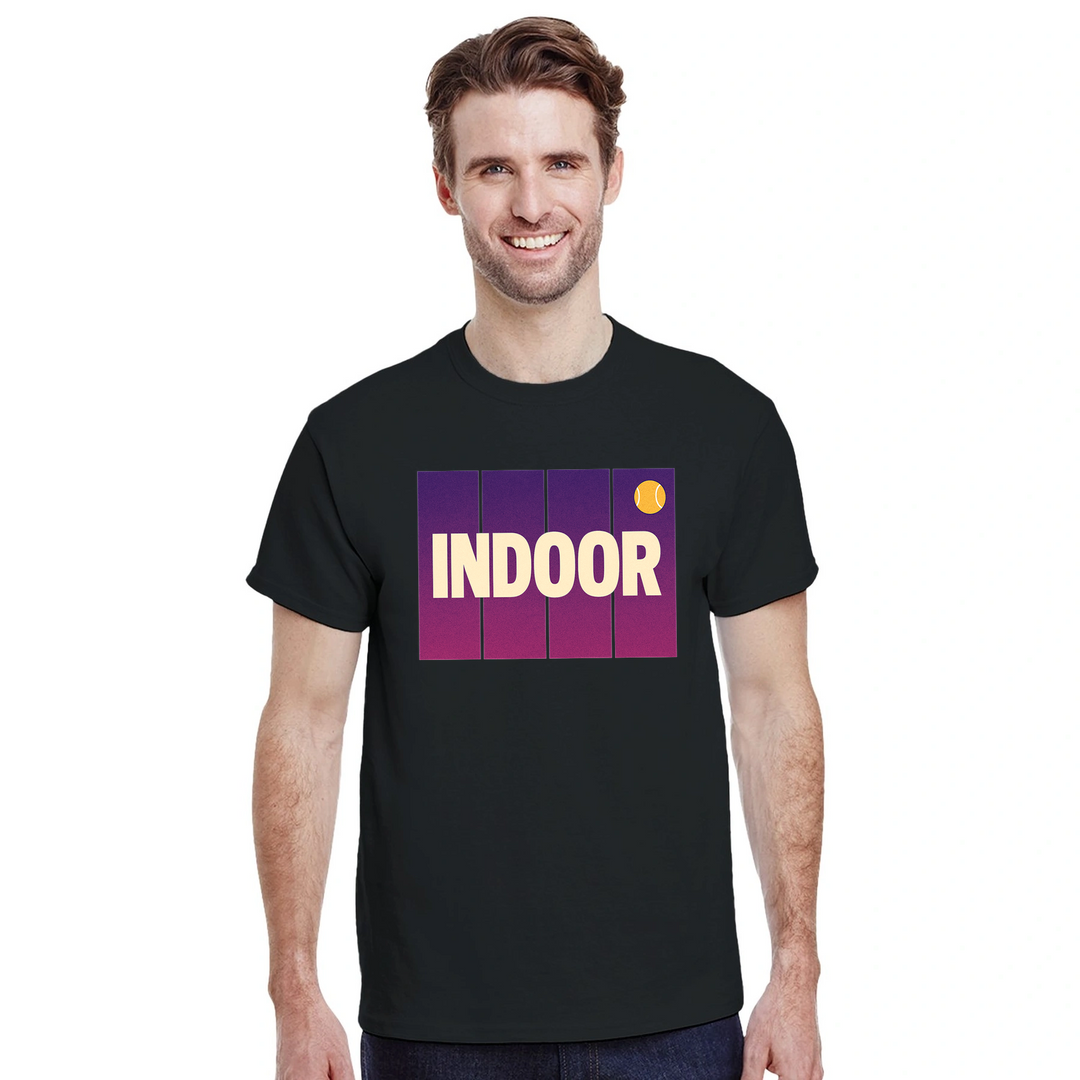 Camiseta de ténis indoor, perfeita para entusiastas do desporto, feita em algodão durável e confortável