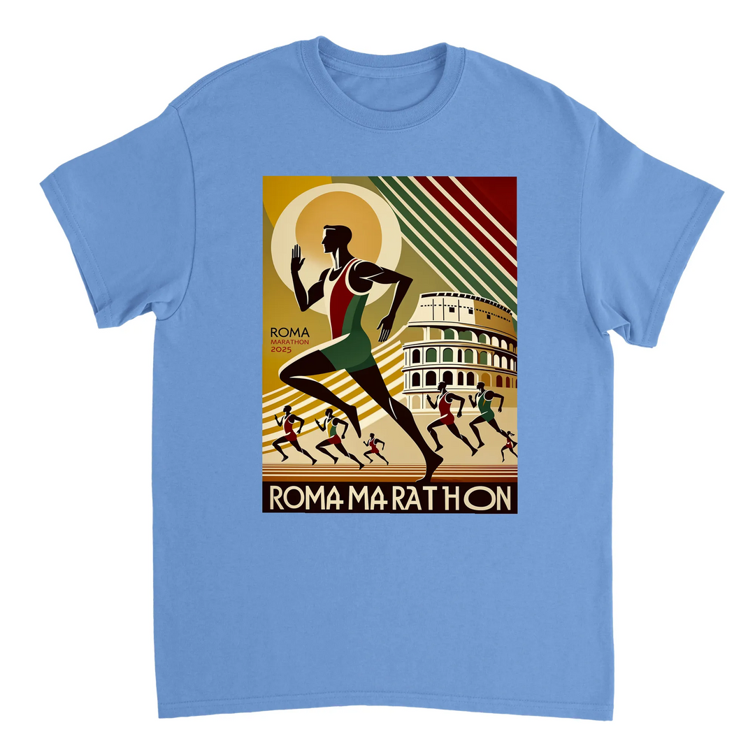 ローママラソン5 Tシャツ。アイコニックなデザインで、快適な高品質素材を使用。ランニング愛好者に最適な一枚。