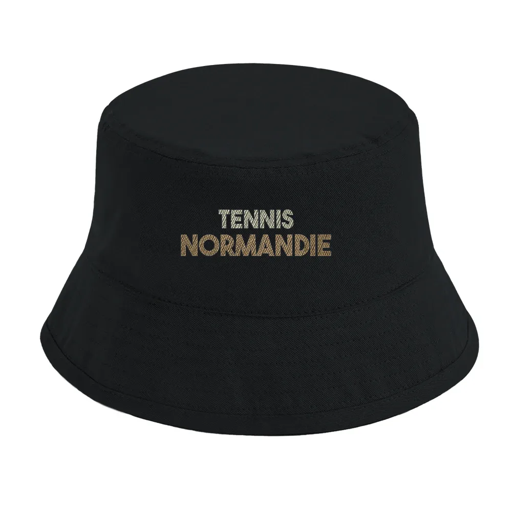 style chapeau bob Tennis Normandie Sergé brodé coton bio OCS éco-responsable une protection solaire UPF50 élégance durabilité planète