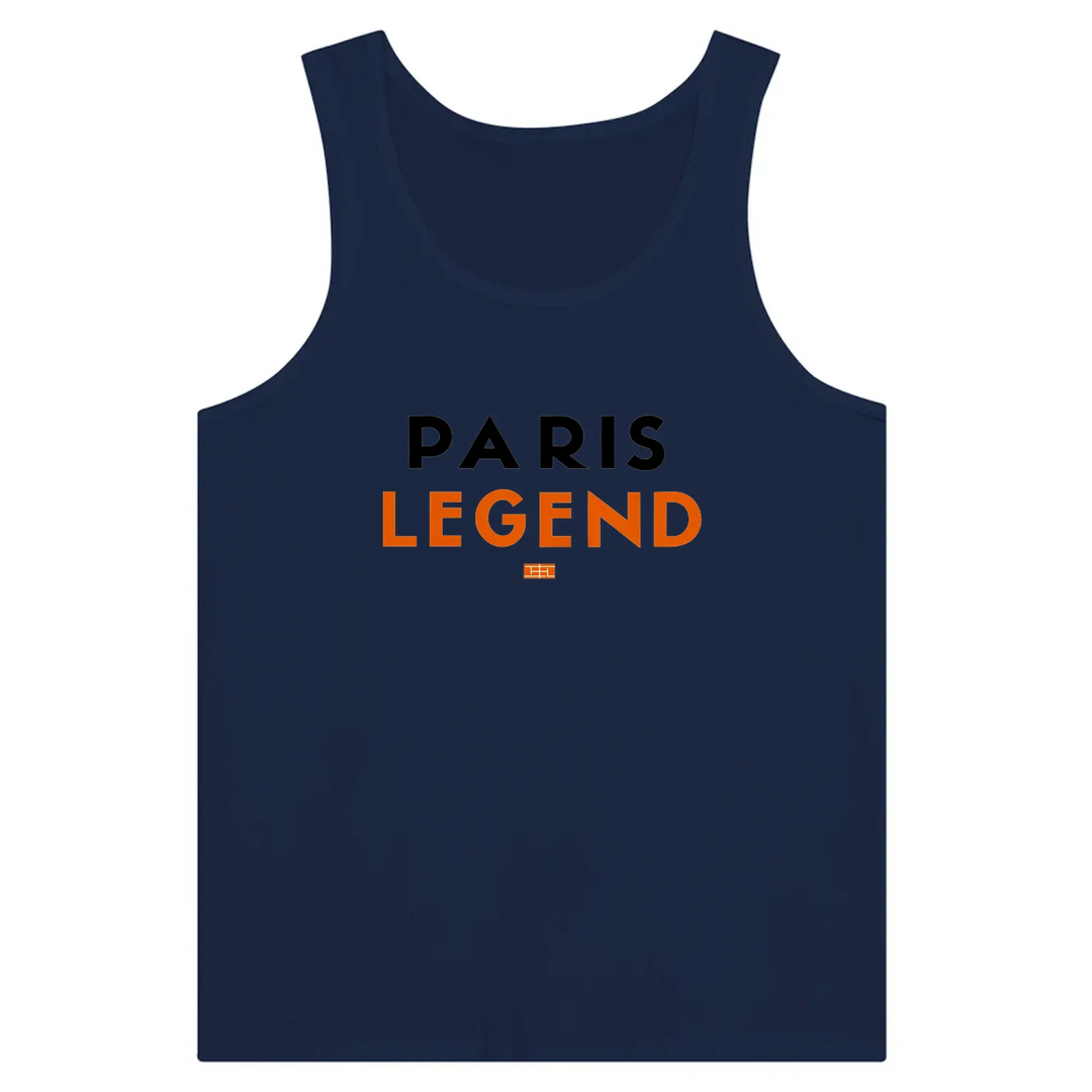 Canotta unisex Tank Tennis Paris Legend con taglio moderno e scollatura rotonda, realizzata in cotone pettinato e ritorto al