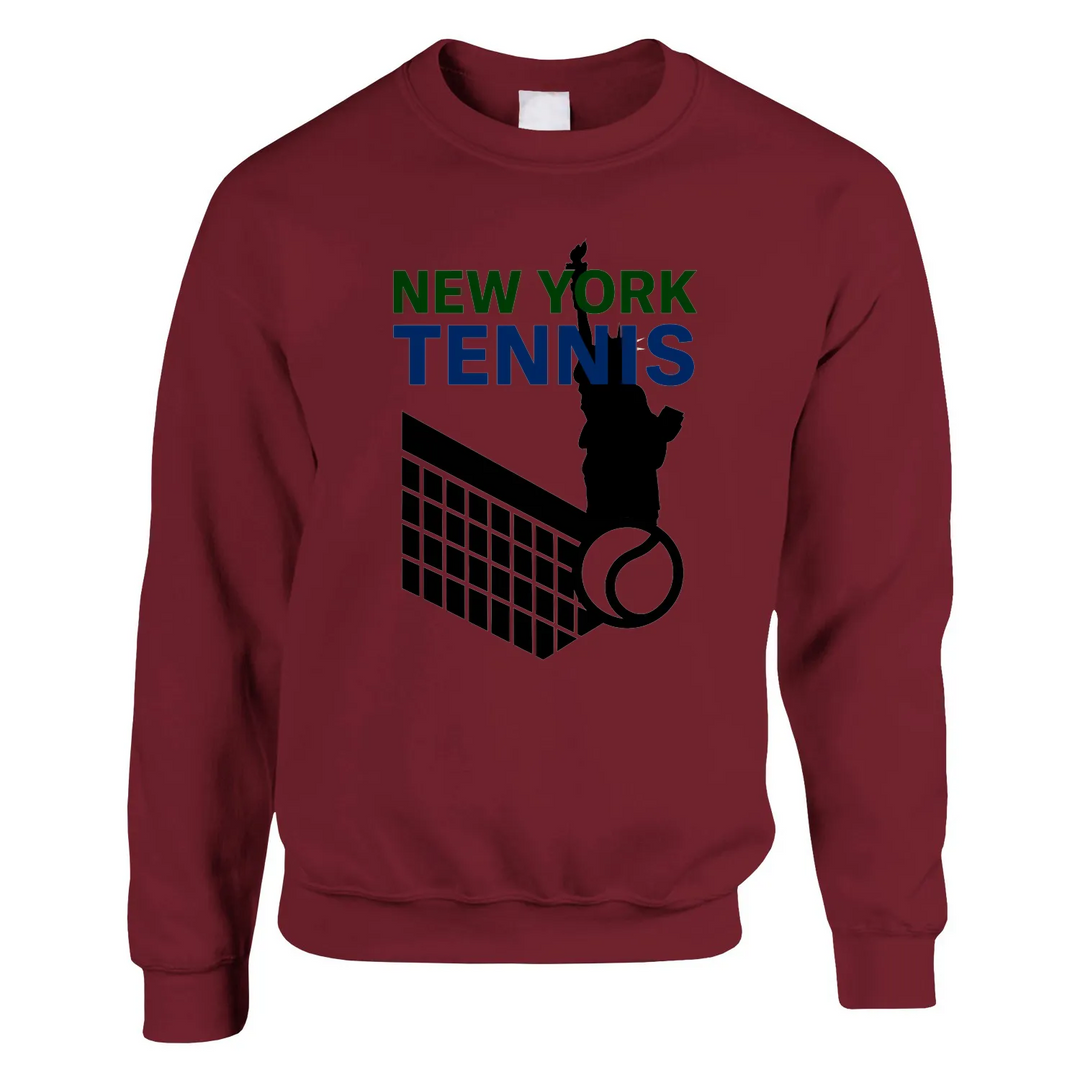 Sweater unissex New York Tennis em mistura de algodão e poliéster, confortável e estiloso, com costura dupla e corte clássico