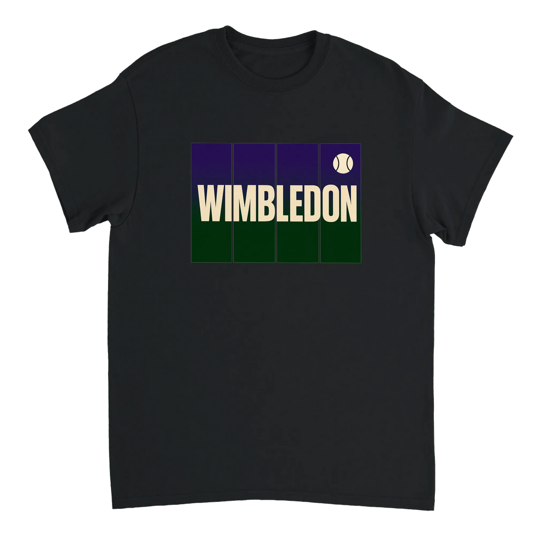 T-shirt de ténis Wimbledon, ideal para fãs e jogadores, com um design vibrante e confortável em algodão respirável