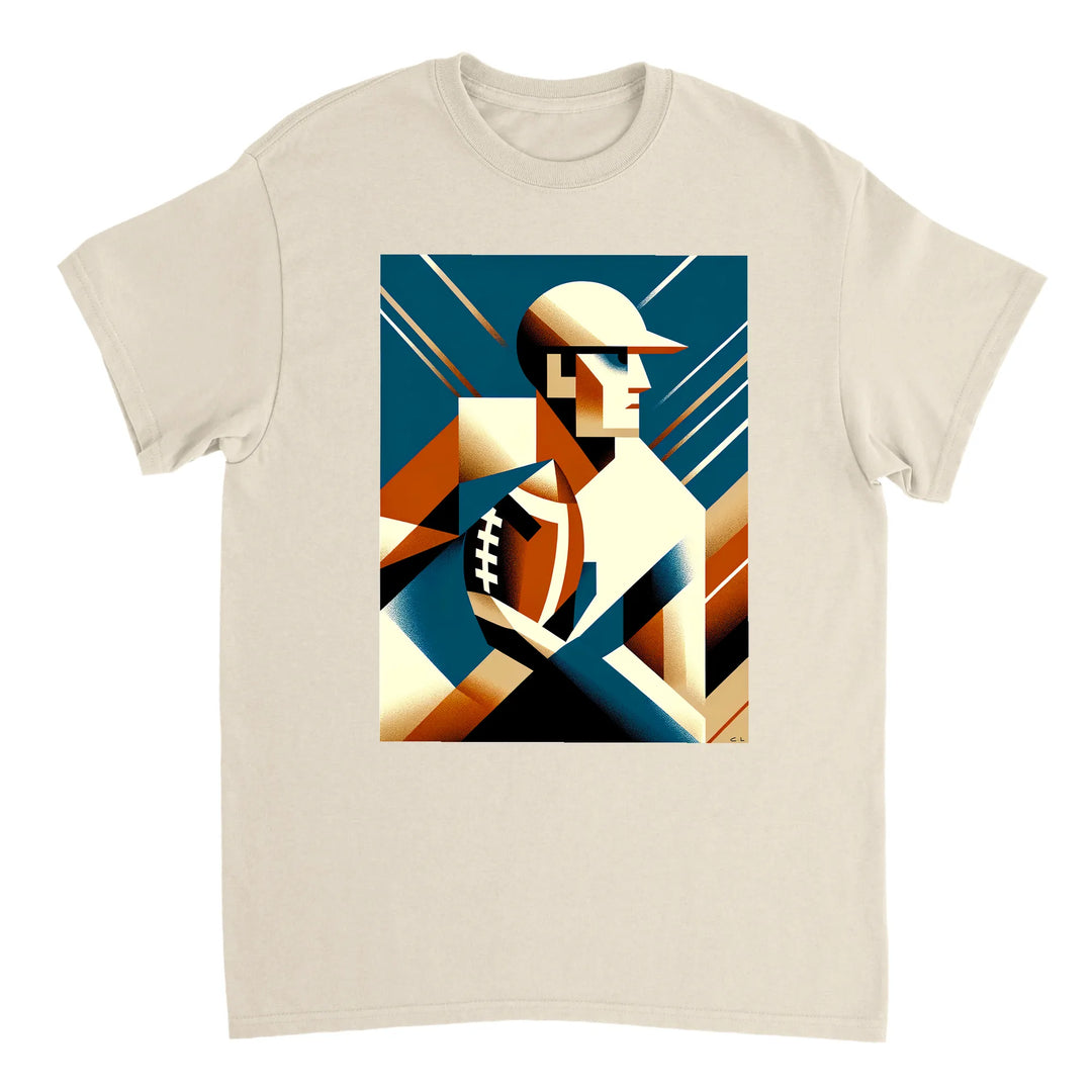 アメリカンフットボールTシャツ。ファンやプレイヤーに最適なスタイリッシュなデザインで、柔らかく通気性のあるコットン素材を使用。快適な着心地で、フィールドでもスタンドでも活躍します。