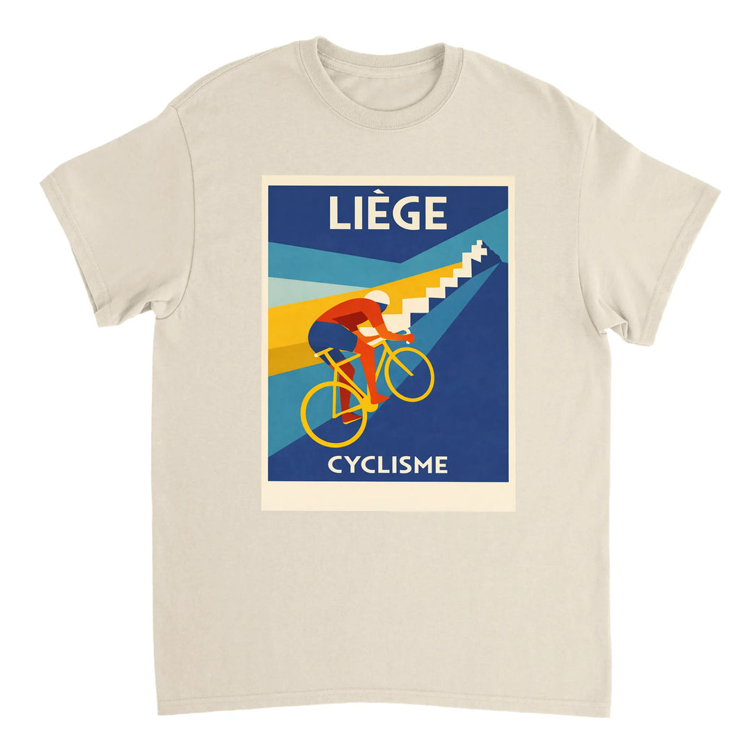 T-shirt Liège Belgium Cyclisme, ιδανικό για ποδηλάτες και καθημερινές εμφανίσεις, διαθέσιμο σε S, M, L, XL, XXL