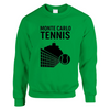 Suéter Monte Carlo Tennis, suave y duradero, mezcla de 50% algodón y 50% poliéster, con corte clásico y comodidad garantizada