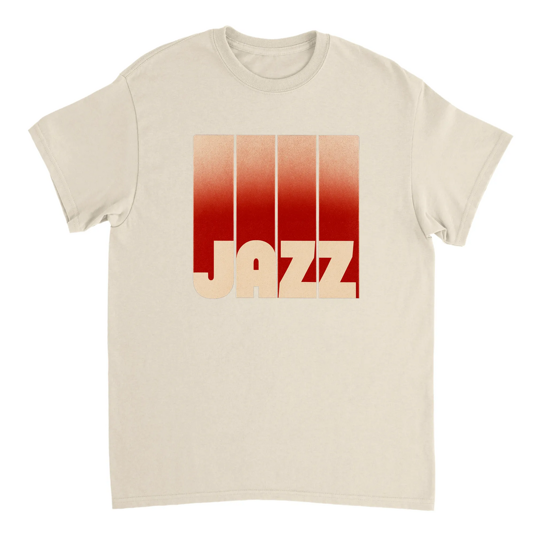 音楽愛好家にぴったりのジャズテーマTシャツ。鮮やかなデザインがジャズの本質を捉え、会話のきっかけになります。サイズはS、M、L、XL、XXLから選べます。