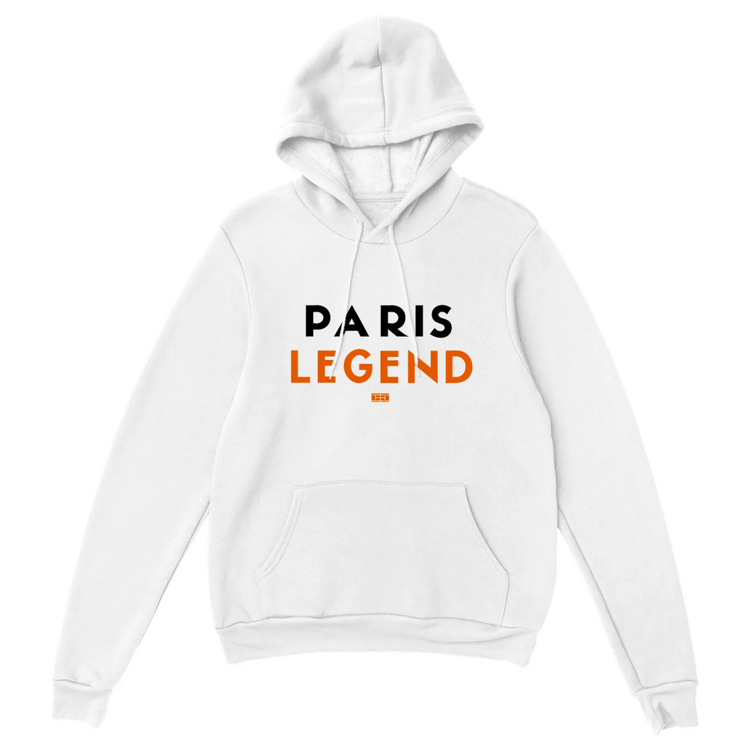 Hoodie Tennis Paris Legend ar mīkstu kokvilnas un poliestera maisījumu, ērta kapuce un priekšējā kabata, ideāli piemērots ikd