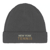 Image Grahite de Beanie New York Tennis 3  - Cotton Bio, Embroidered Design
