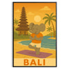 Affiche magnifique Kid Yoga Bali parfaite une touche apaisante intérieur nuances gris vert pièce disponibles cm 50x70 A4 A0
