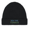 Image Black de Beanie New York Tennis 2  - Cotton Bio, Embroidered Design