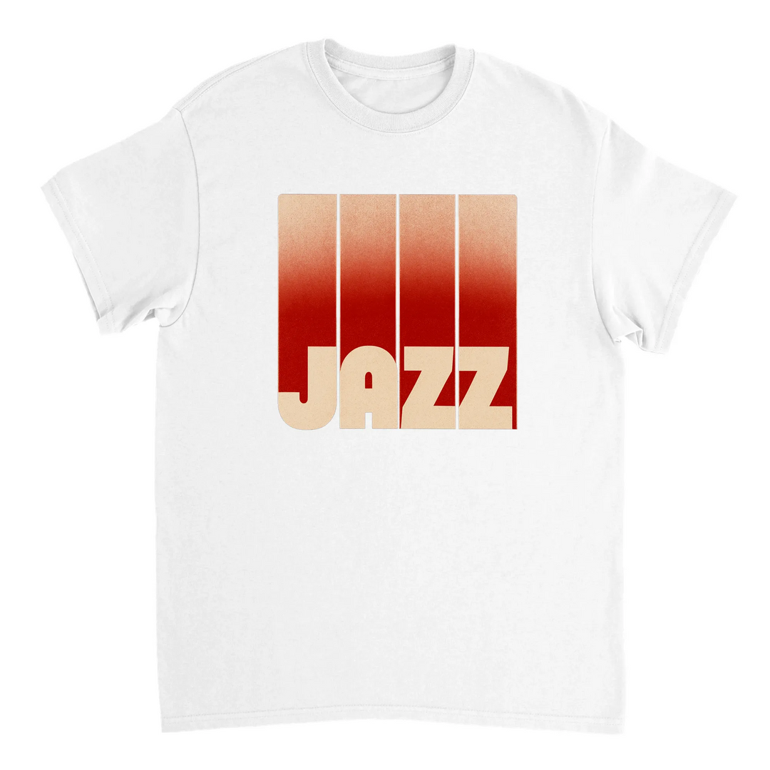 音楽愛好家にぴったりのジャズテーマTシャツ。鮮やかなデザインがジャズの本質を捉え、会話のきっかけになります。サイズはS、M、L、XL、XXLから選べます。