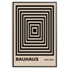 Bauhaus Pyramid poster med eleganta bruna och grå nyanser, perfekt för att förhöja ditt moderna hem