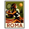 magnifique Roma Tennis 12 teintes marron gris une touche élégante espace amateurs affiche disponible dimensions 50x70 30x40 achetez  vôtre version