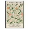 space Alphonse Mucha botanical poster vintage piece earthy gray brown stunning timeless prints unframed version style