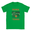T-shirt T exclusif thème tennis Rome parfait passionnés style sport design unique capture élégance italienne énergie court une tenue décontractée sportive tailles SML XL XXL