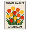enchanting allure Amsterdam flower market botanical poster captivating vintage print green white available dimensions space timeless art prints