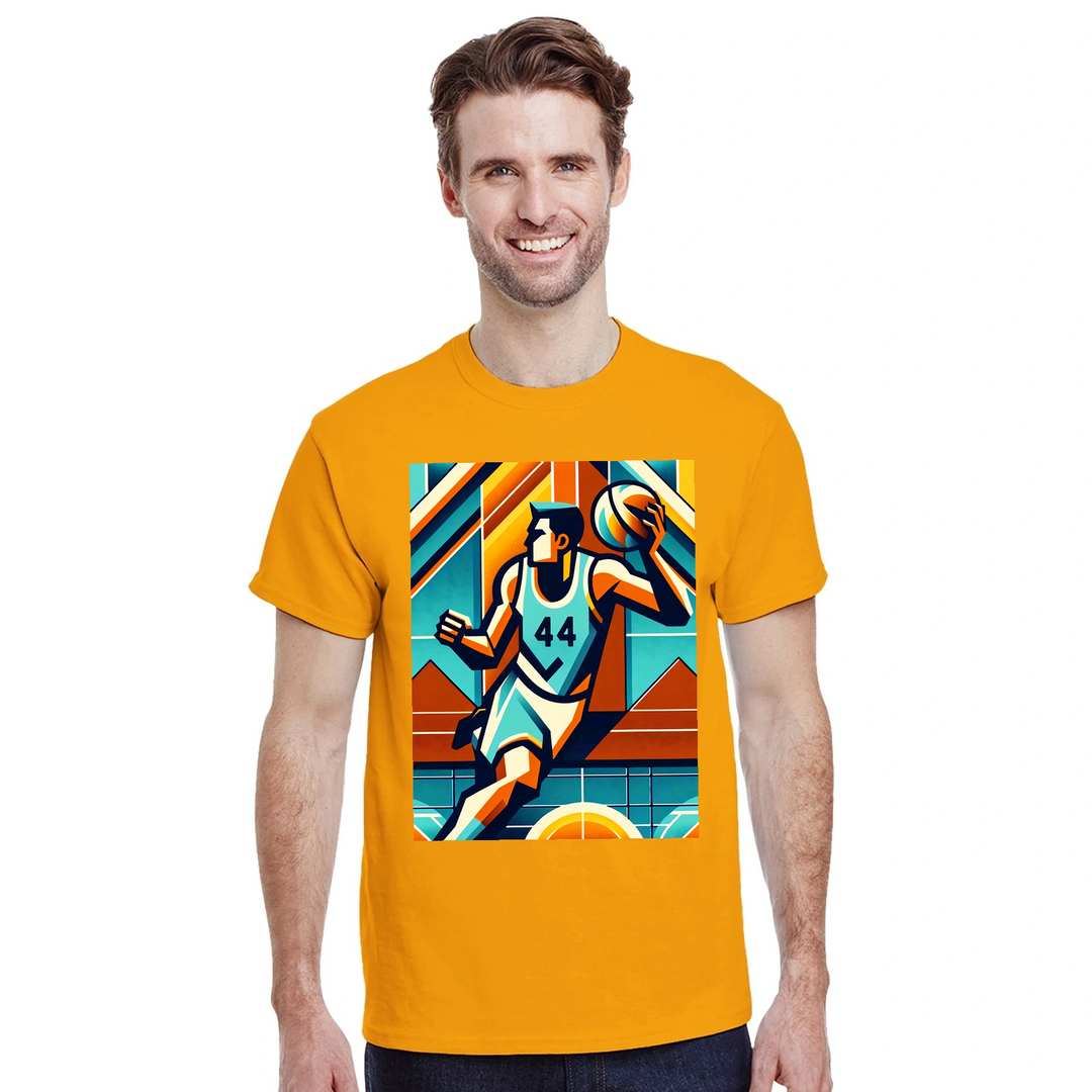 T-shirt T - shirt unique thème basketball parfait passionnés sport design dynamique style terrain occasion pièce garde-robe amour jeu taille S M L XL XXL