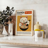space vibrant Ramen Kitchen Maneki Neko poster captivating blend black red hues sizes perfect decor style luck home convenience