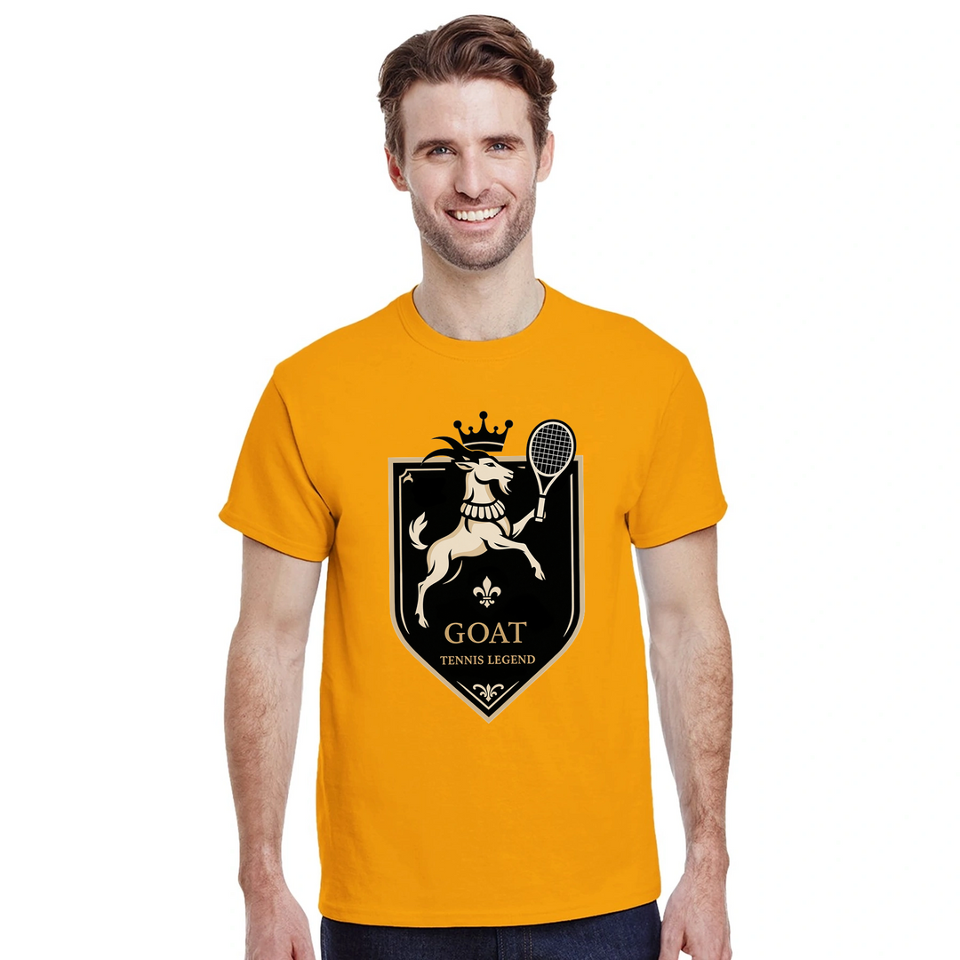 T-shirt T - shirt exclusif Tennis GOAT passionnés admiration grands joueurs opportunité style unique maintenant têtes court coton première qualité une tenue longue durée