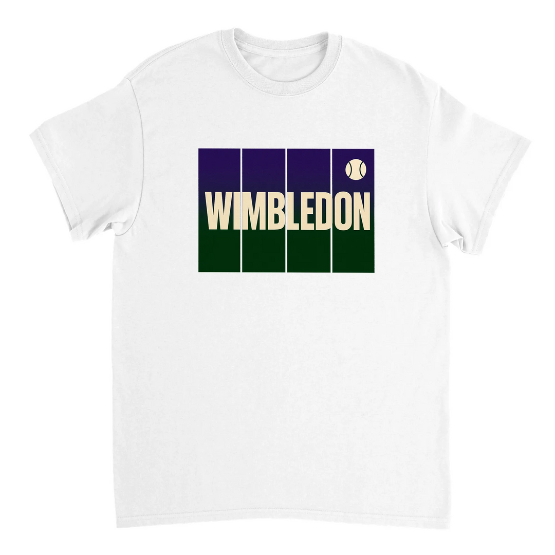 T-shirt de ténis Wimbledon, ideal para fãs e jogadores, com um design vibrante e confortável em algodão respirável