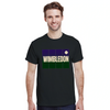 T-shirt de ténis Wimbledon, ideal para fãs e jogadores, com um design vibrante e confortável em algodão respirável