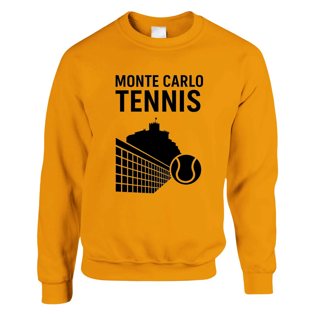 Suéter Monte Carlo Tennis, suave y duradero, mezcla de 50% algodón y 50% poliéster, con corte clásico y comodidad garantizada