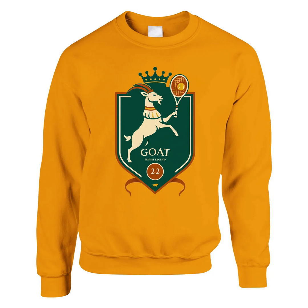 Suéter Tennis GOAT Rafa, cómodo y elegante, mezcla de 50% algodón y 50% poliéster, resistente a la formación de bolitas